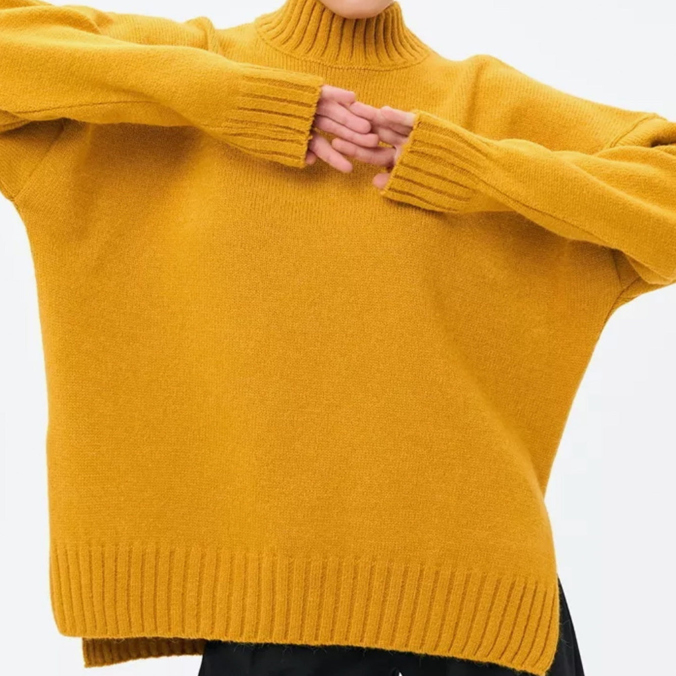 ThreadNest Half Turtleneck Sweater