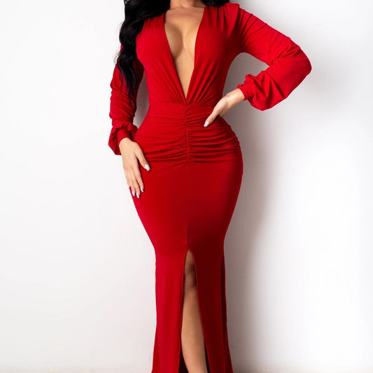 Nocturnelle V-Sculpt Gown
