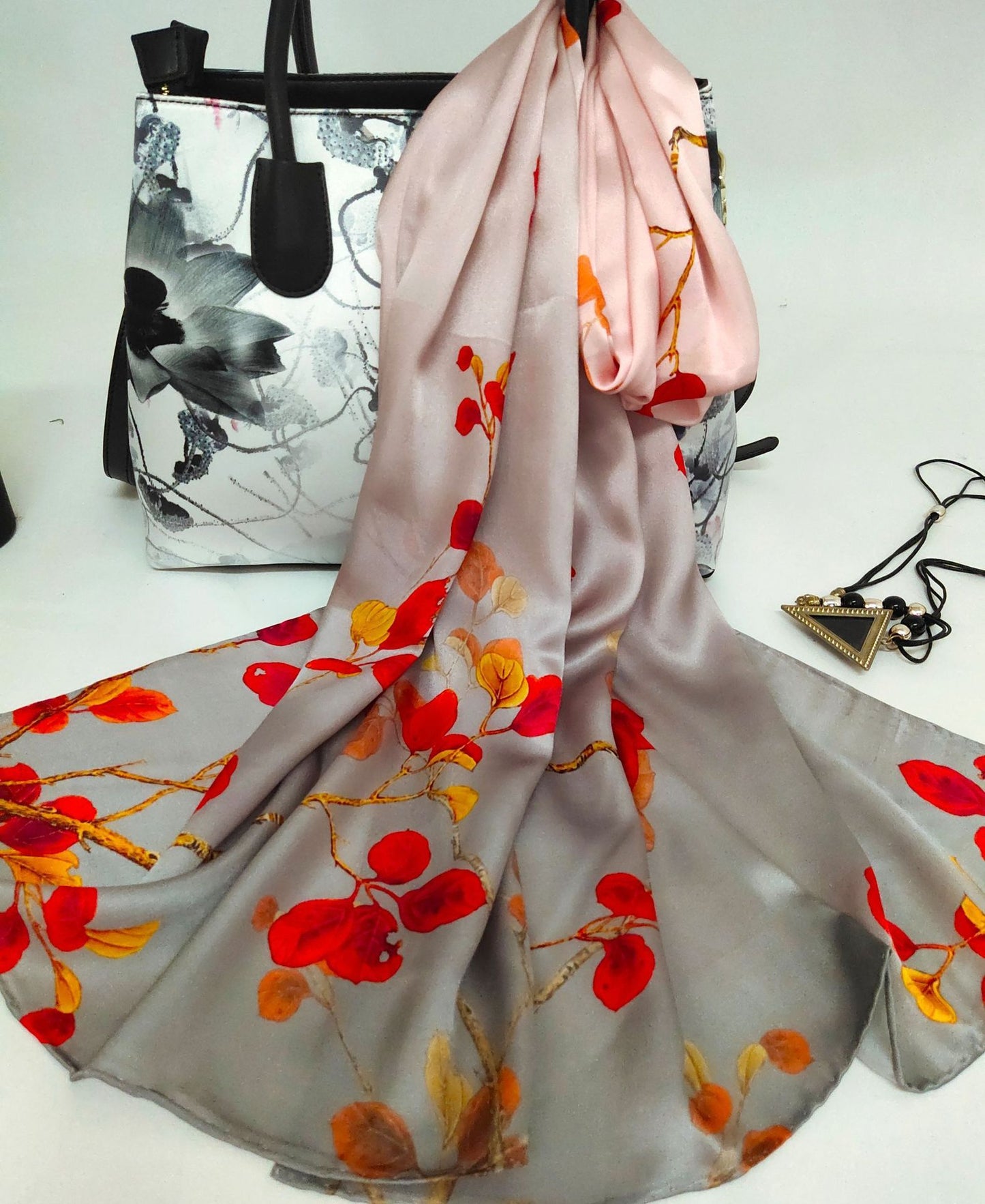 Ladies Fashion High-end Silk Scarf Shawl