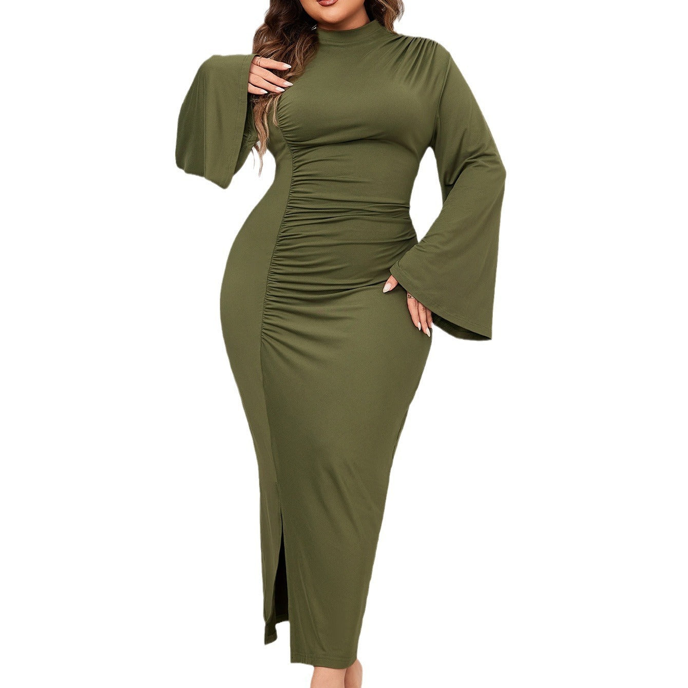 Autumnal Grace Turtleneck Dress