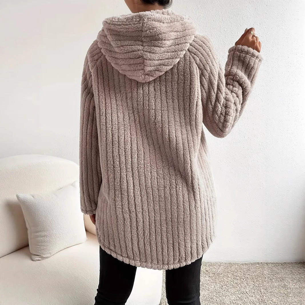 FlowEase Curved Hem Hoodie