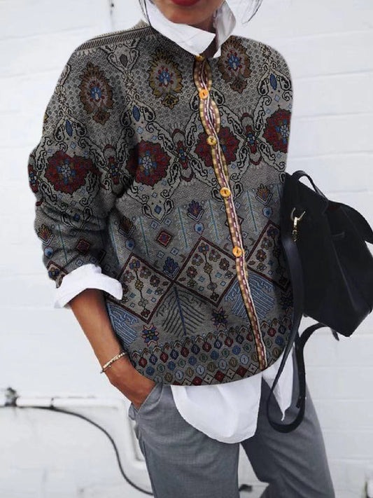 GeoLuxe Brushed Cardigan