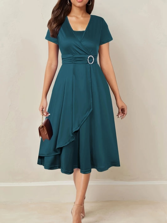 Noctivelle Spark Cross-Hem Dress