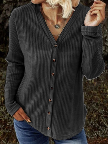 RetroWeave Hollow Knit Cardigan