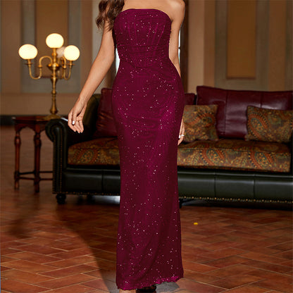 LunaLuxe Backless Gown