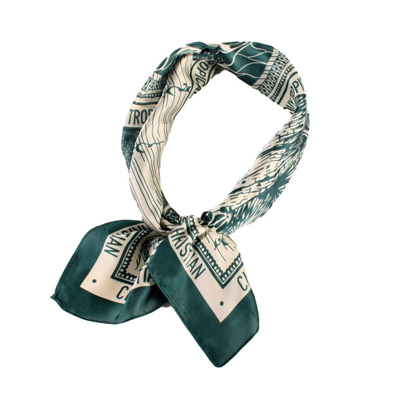 Silk Satin 70x70 Coconut Silk Towel Headscarf