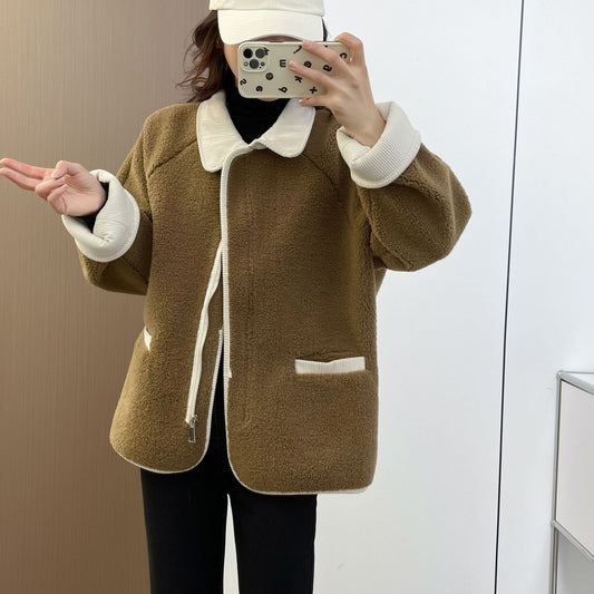 LuxeBlend Contrast Wool Coat