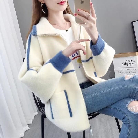 SnowLuxe Furry Knit Cardigan
