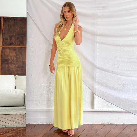 Celestia Slit Halter Gown