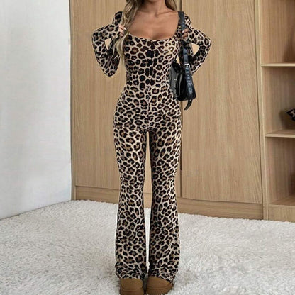 Feline Sculpt Square-Neck Jumpsuit