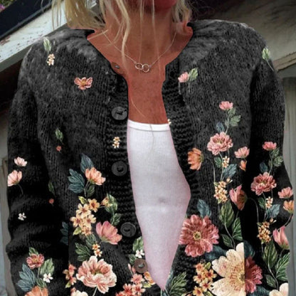 PixelAura Printed Cardigan Coat