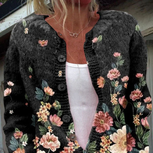 PixelAura Printed Cardigan Coat