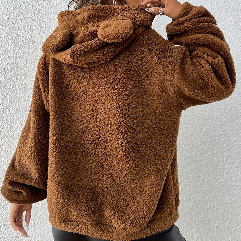 PlushHaven Hooded Coat