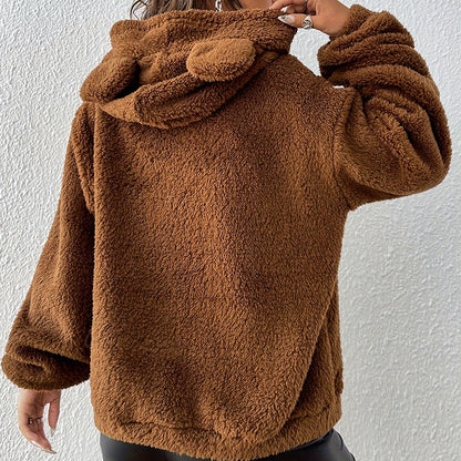 PlushHaven Hooded Coat