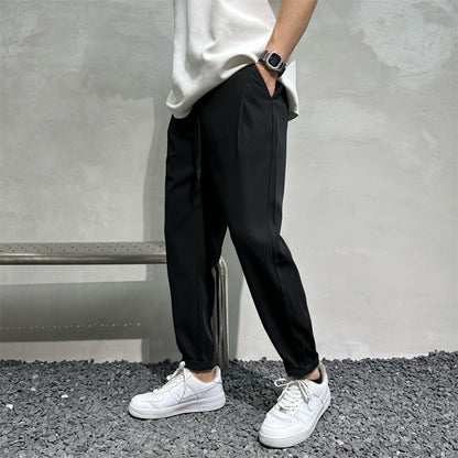 Fashion Summer Ice Silk Casual Pants Men