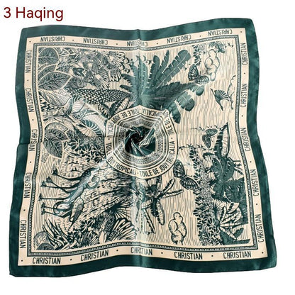Silk Satin 70x70 Coconut Silk Towel Headscarf