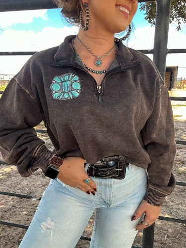 RetroWeave™ Zipper Pullover