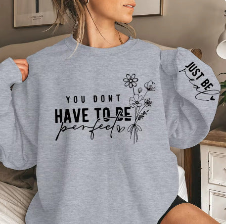 FloraScript Pullover Sweatshirt