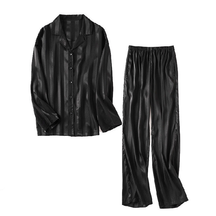Imitated Silk Pajamas Women's Ice Silk Long Sleeve Loose Homewear