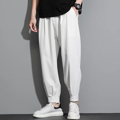 Ice Silk Pants Men's Summer Thin