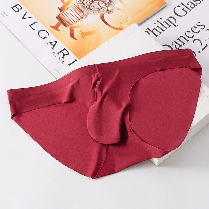 Ice Silk Seamless Men's Briefs