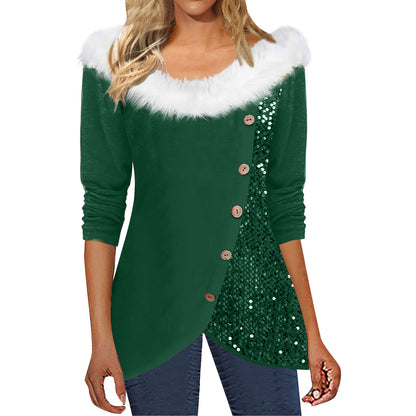 Starluxe Fur Collar Top