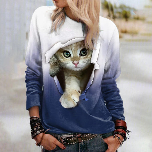 WhiskerGlow Gradient Pullover