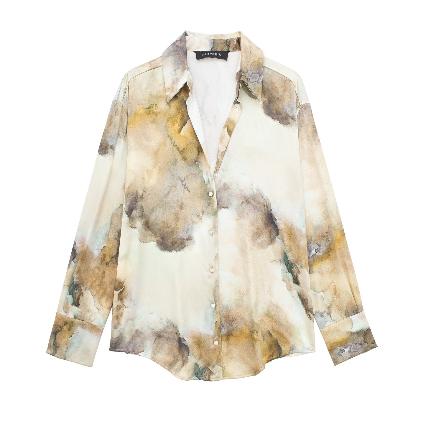 Tie-dyed Silk Satin Texture Shirt Silk Satin Texture Skirt