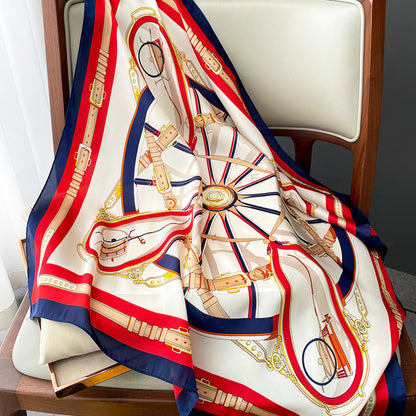 Fashion Pattern Silk Scarf Spring And Autum