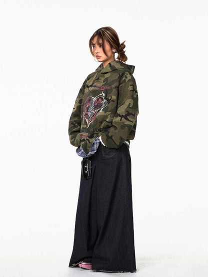 VintageVibe Camo Hoodie