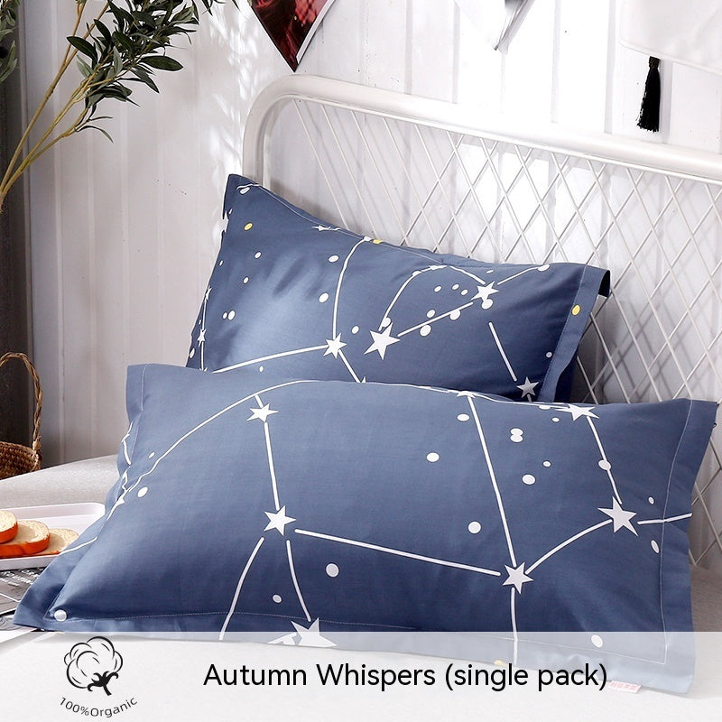 Fashion Simple Printed Cotton Pillowcase