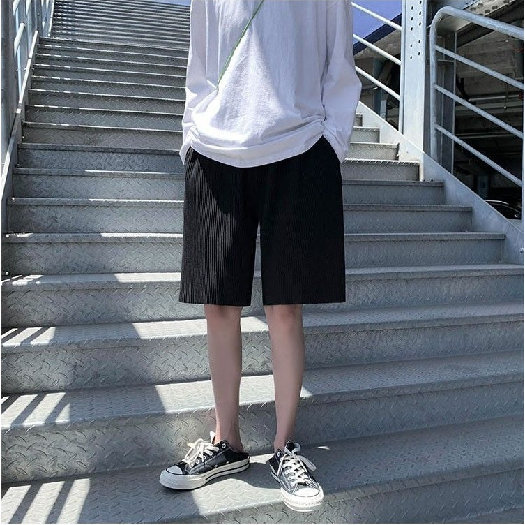 New Hong Kong Style Ice Silk Shorts