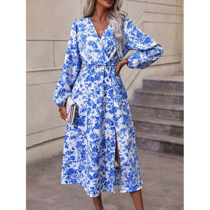BloomVera Lace-Up Midi Dress