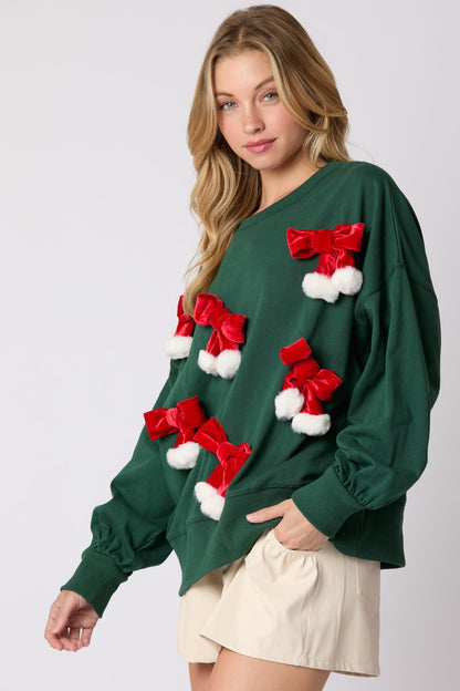FestiveBow Casual Sweatshirt