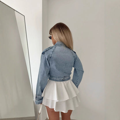 BlueVanguard™ Denim Trench Coat