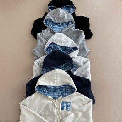 RetroStitch Plaid Zip Sweater