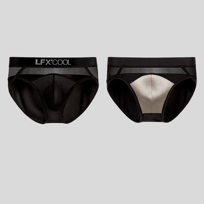 Silk Men's Triangle Underwear With Genuine Silk Crotch And Mesh