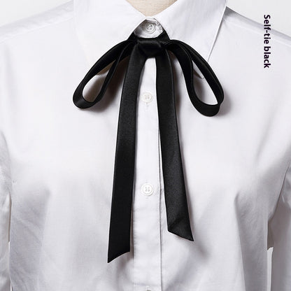 Long Small Silk Ribbon Tie-strap All-matching