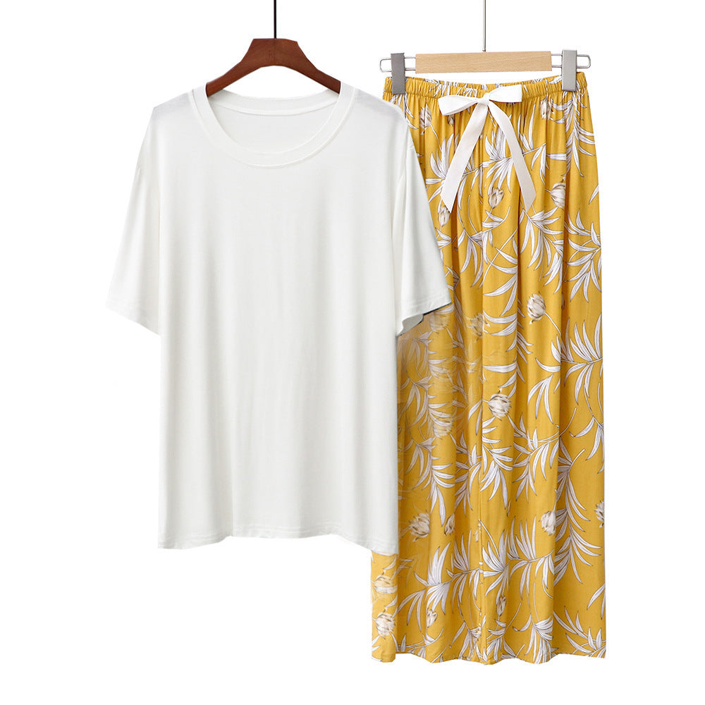 Homewear Pajamas Suit Women's Modal Cotton Silk