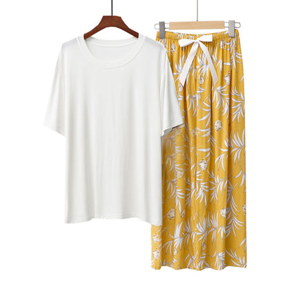 Homewear Pajamas Suit Women's Modal Cotton Silk