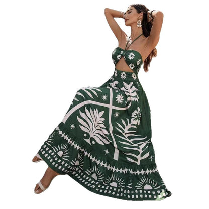 Saffron Bloom Halter Dress