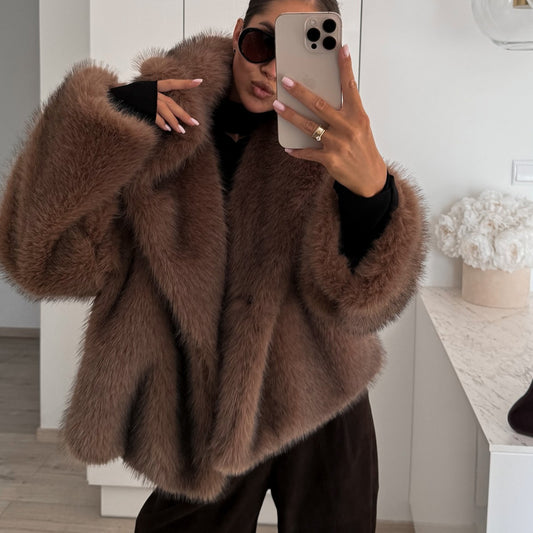 Velura Plush Fur Coat