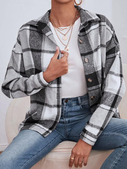 PlaidÉlan™ Wool Cardigan Coat