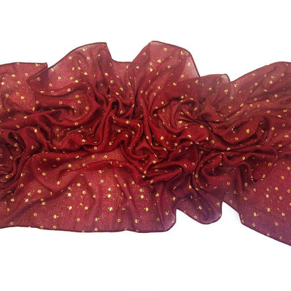 Small Floral Scarf Woven Silk Screen Printing Women's Shawl