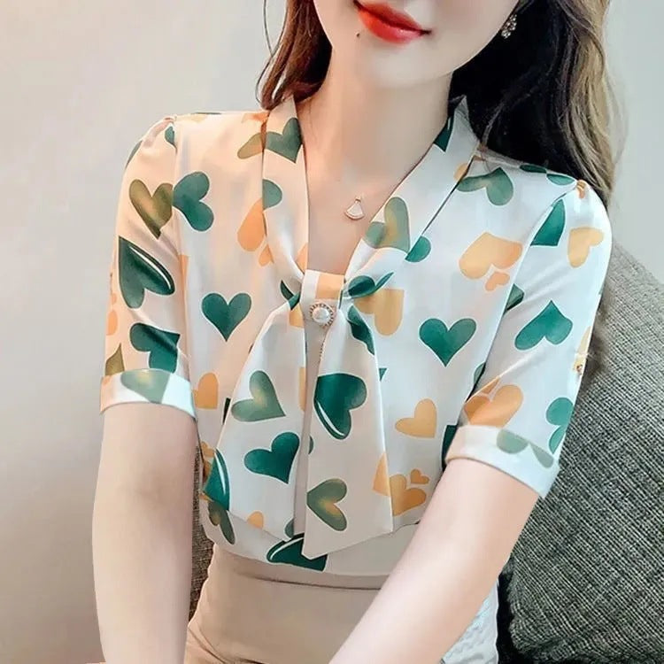 Seraphina VeilPrint Blouse