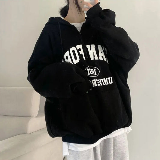 LetterEase Fleece Zip Sweater