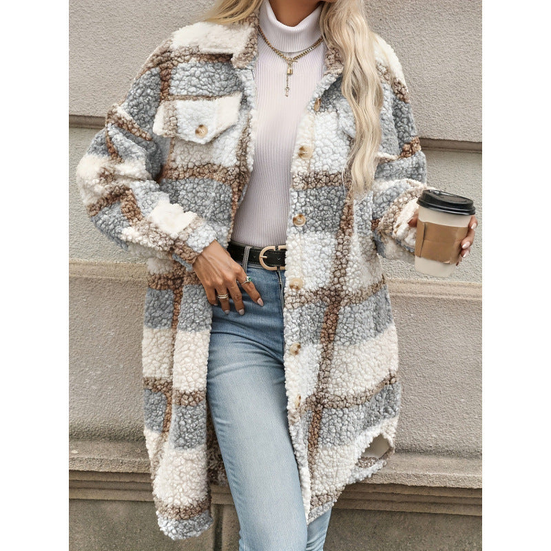 ModaBlock Plaid Padded Jacket