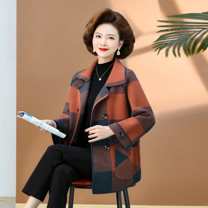 Checks & Charm Knitted Cardigan Coat
