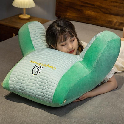 Cartoon Ice Silk Latex Lumbar Support Pillow Tatami Bay Window Cushion