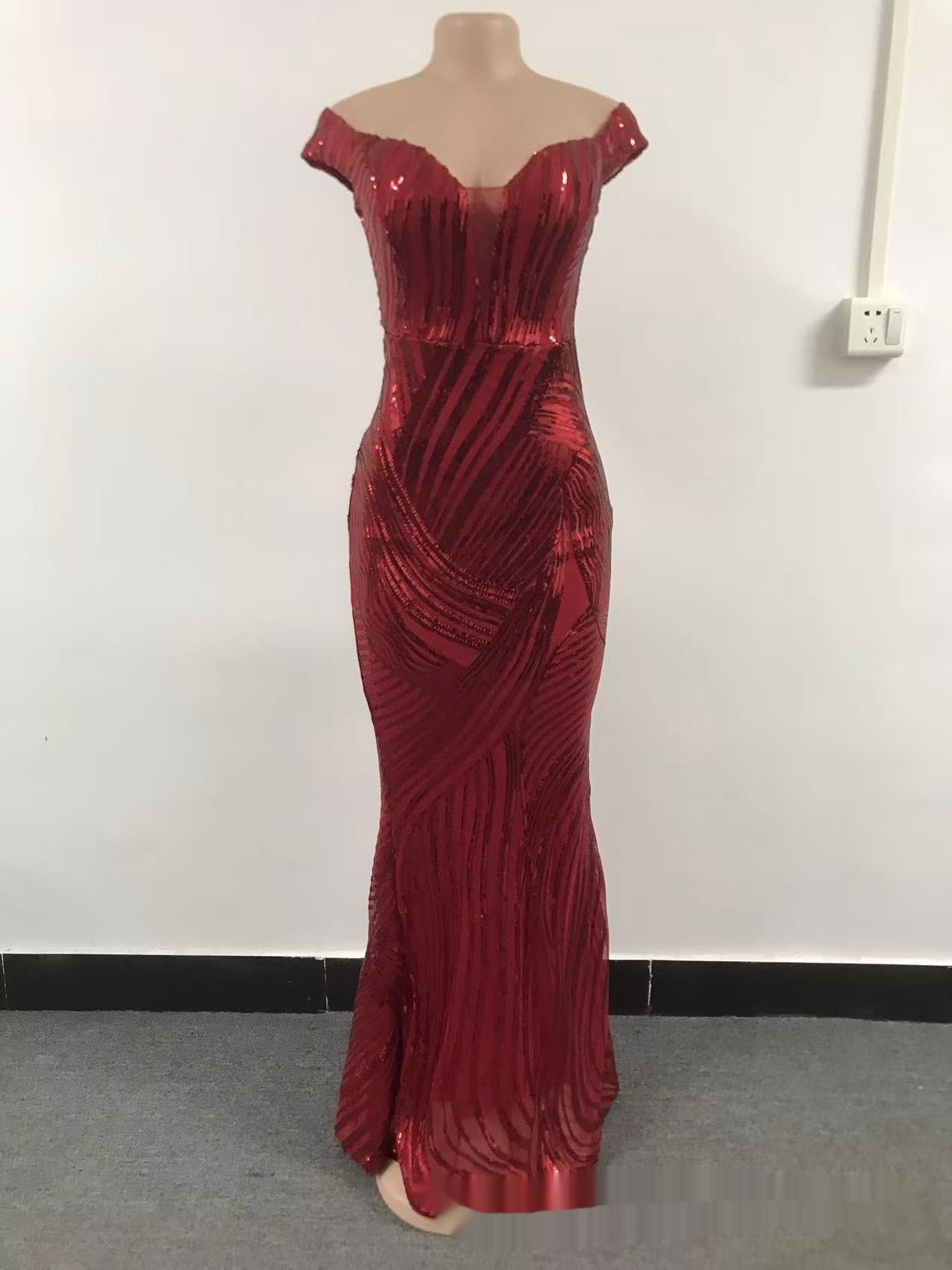 Luna Sheer Off-Shoulder Dress